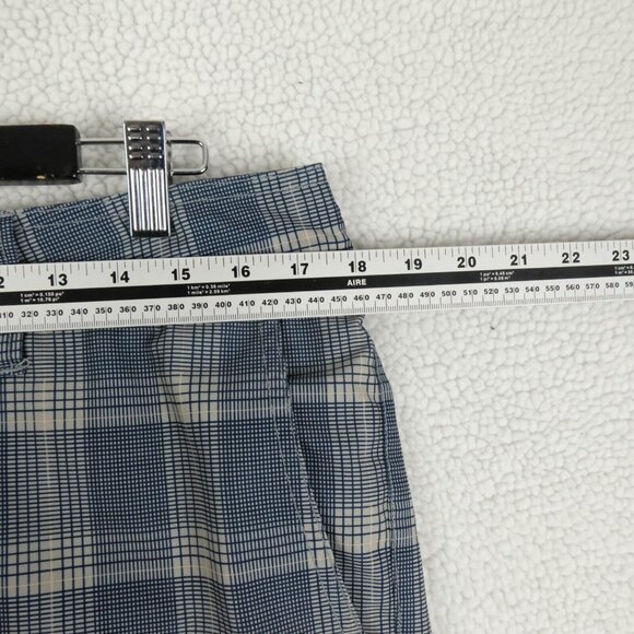 Quiksilver Amphibians Shorts Mens 34 Blue Plaid Hybrid Classic Retro Swim - Picture 6 of 10